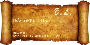 Bánffi Libor névjegykártya